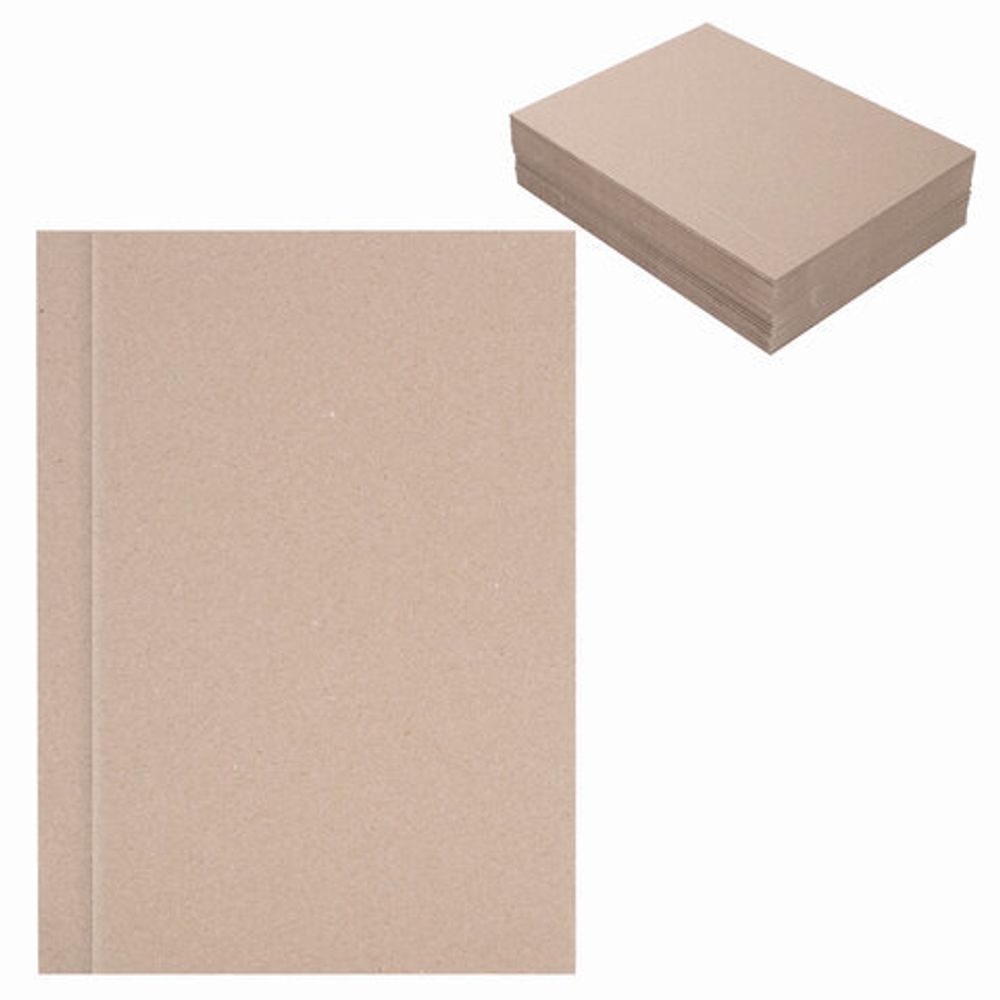 Крышки переплетные картонные А4 305х220 мм, КОМПЛЕКТ 100 шт. (обложка "Дело" - 50 шт., задник - 50 шт.), 112163