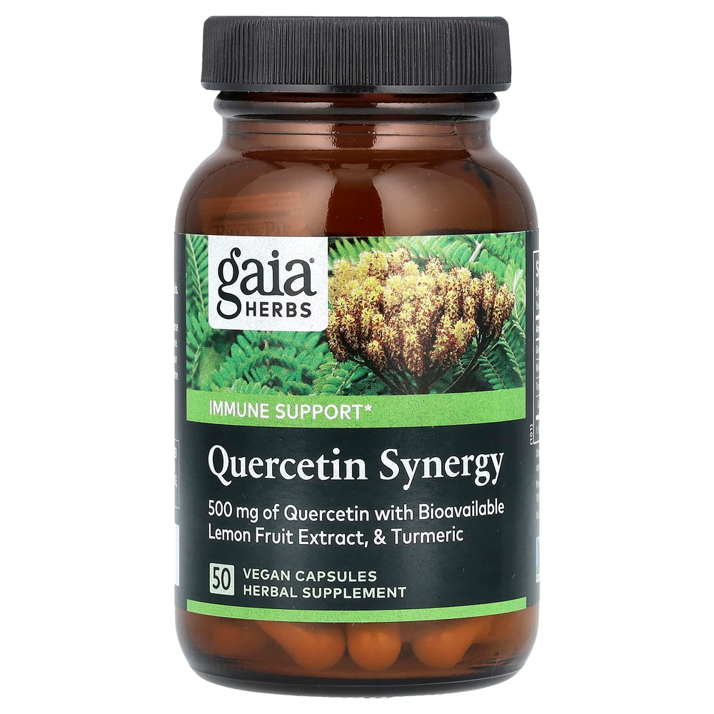 Gaia Herbs, Quercetin Synergy, 50 веганских капсул