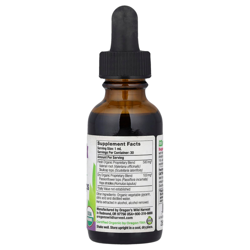 Oregon's Wild Harvest, Органическая валериана, хмель, 30 мл (1 жидк. унц.)
