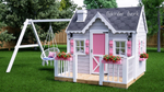 детский домик с качелями