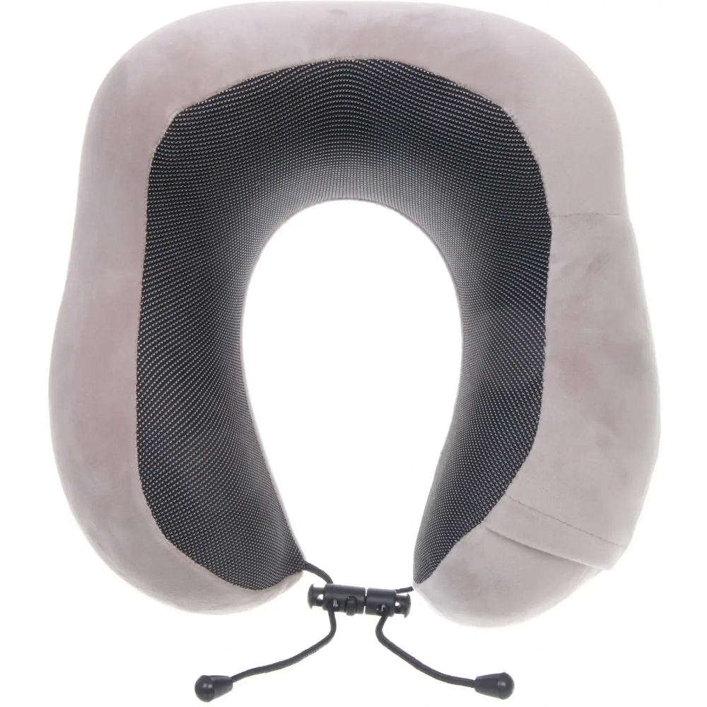 Подушка дорожная «TRIP - Fit», мемори-эффект, цвет светло-серый