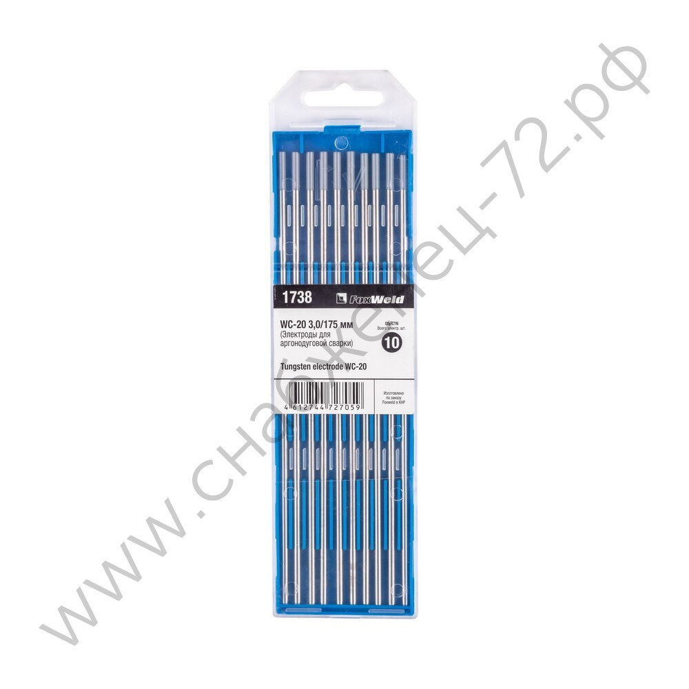 Вольфрамовый электрод WC-20 3,0мм / 175мм (1шт.) FoxWeld