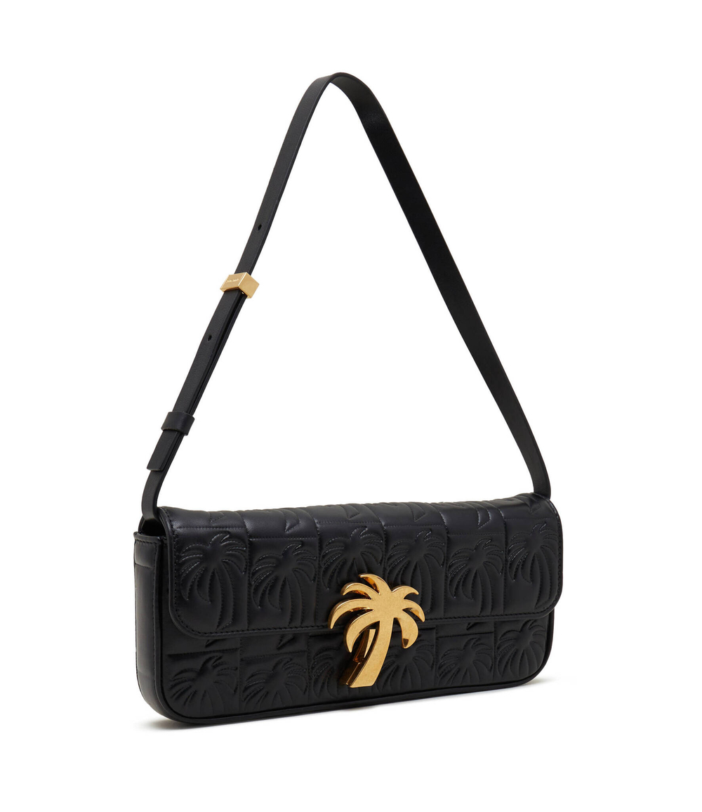 Кожаная сумка через плечо Palm Angels - черный(PWNN020R 24LEA001)