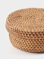 Корзинка плетеная круглая с крышкой 13х13х8 см