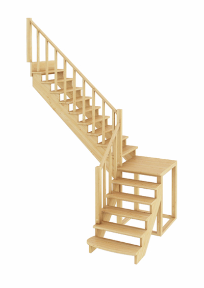 Лестница на второй этаж К-002м/3 Левая