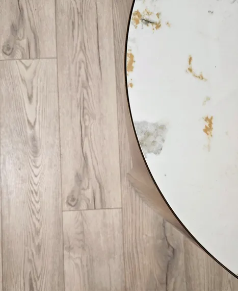 Стол журнальный Como L, Ø80х42 см, керамогранит Calacatta Macchia