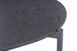 "Канны" лаунж-зона 4-местная (разборная) из роупа со столиком "Диего" цвета "серый гранит", роуп темно-серый круглый, ткань темно-серая