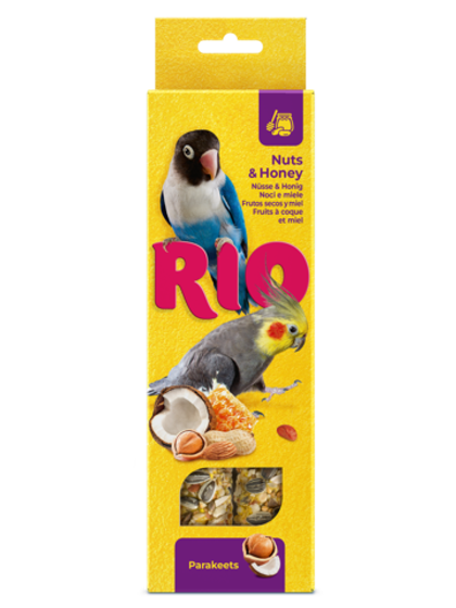 RIO (Рио) Палочки для средних попугаев с медом и орехами (2*75 г)