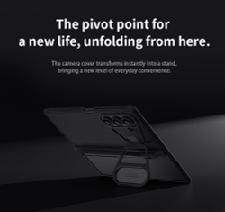 Чехол от Nillkin на Samsung Galaxy Fold 7, серия CamShield Prop (версия с металлической откидной крышкой и стилусом)