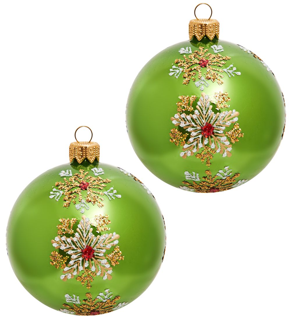 Элита НФШ-1438 Набор ел.украшений Шар 2шт «Снежинки» 85 мм