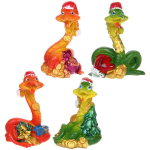Фигурка новогодняя «Змейка с подарками» 5*3,5*6,5 см, микс