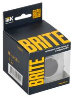 BRITE Термостат электронный с индикацией ТС10-1-БрА алюминий IEK