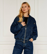 Джинсовая куртка бомбер CALVIN KLEIN JEANS - голубой(J20J224717)