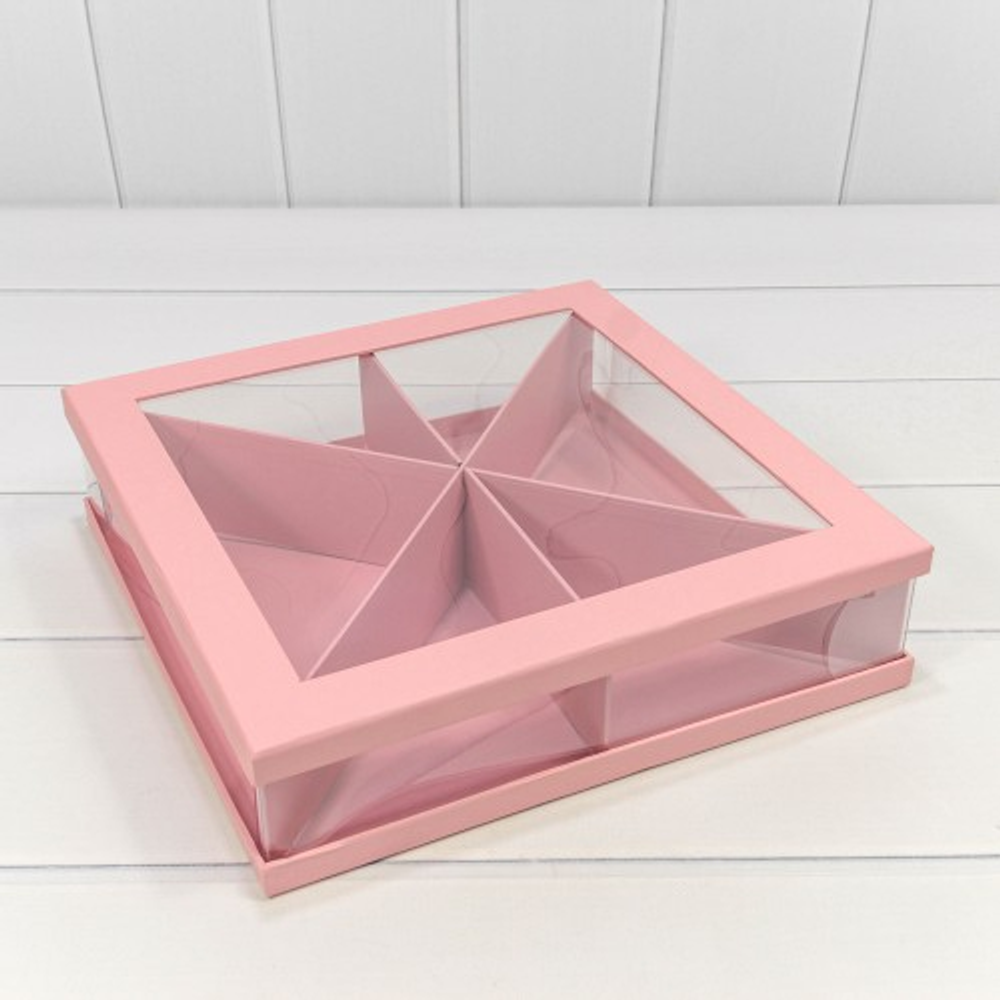 Коробка сборная 30х30х7 см (Розовый)