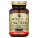 Solgar, витамин D3, 25 мкг (1000 МЕ), 180 таблеток