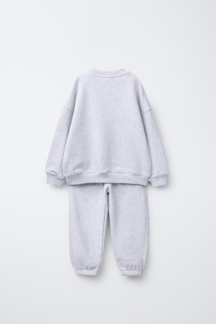 ZARA ТОЛСТОВКА И ДЖОГГЕРЫ, СЕРЫЙ С МЕЛАНЖЕВЫМ ЭФФЕКТОМ