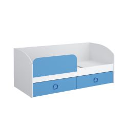 Кровать 1800 Baby (белый/синий), МФ 1+1