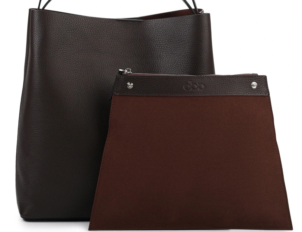 Кожаная сумка шоппер Olga DBR 30948 коричневый шоколад