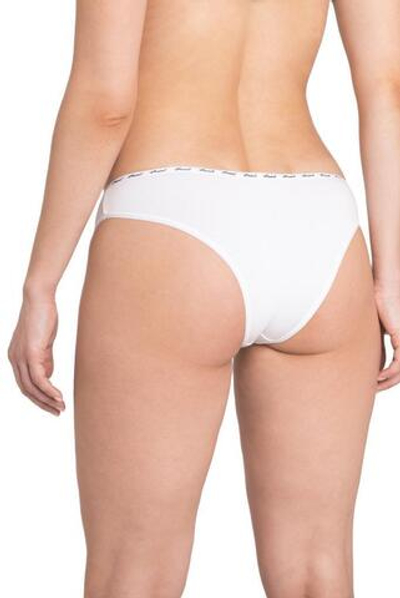 Трусики-бразилиана с узкой брендированной резинкой (Размер: S) (Цвет: белый)