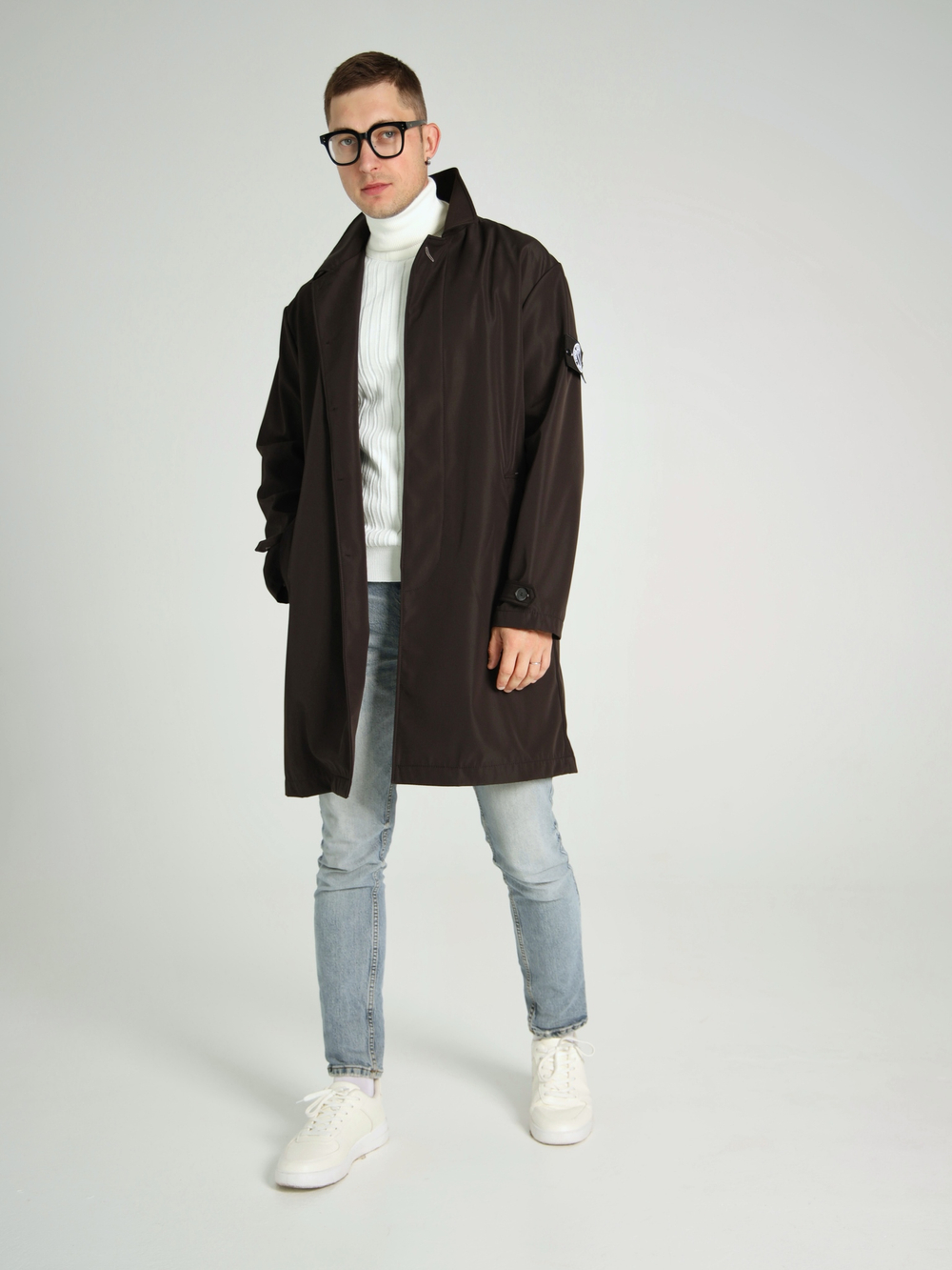 Тренч плащ черный Город Горький