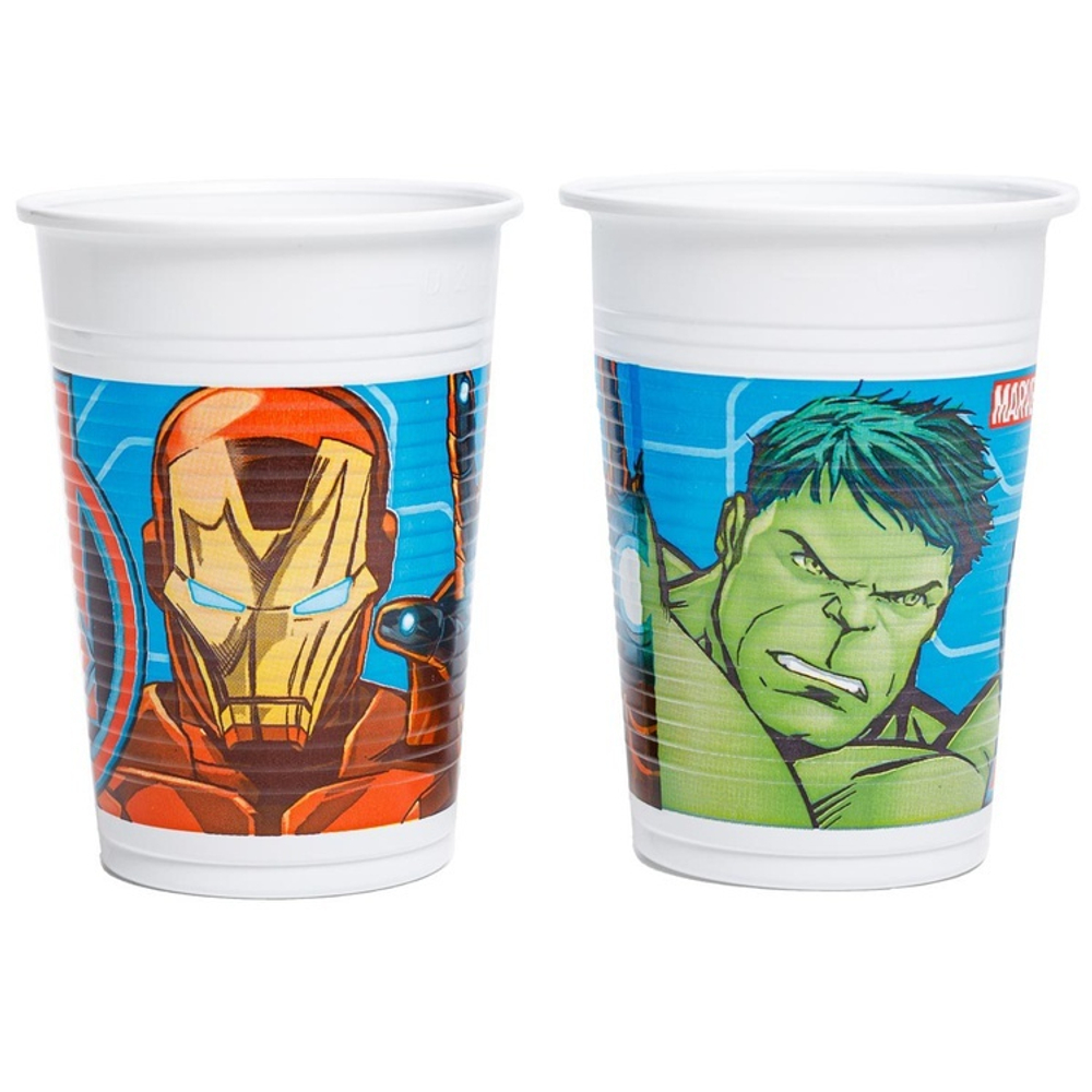 Стаканы пластиковые «Мстители», 200 мл, 8 шт