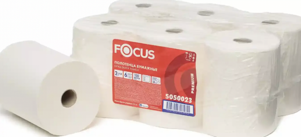Бумажные полотенца Focus Extra Quick Артикул 505.0023, 150м