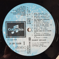 Винтажная виниловая пластинка LP Gilbert Becaud Жильбер Беко (France 1975)