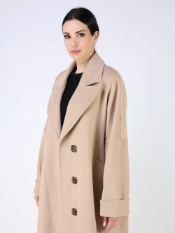 Пальто демисезонное оверсайз с поясом