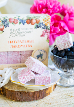 Лукум с соком жимолости и кокосовой стружкой, 300 г