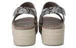 Crocs Brooklyn thick-soled casual sandals women's cement gray