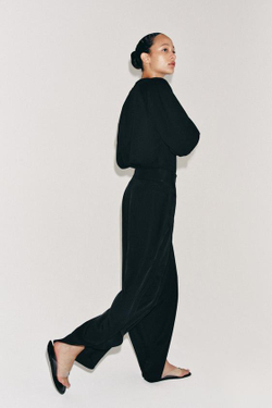 ZARA БРЮКИ С РАЗРЕЗАМИ — ZW COLLECTION, ЧЕРНЫЙ