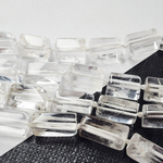 Горный хрусталь, природный прозрачный кварц, бочонок, огранка, 16×8мм, штучно