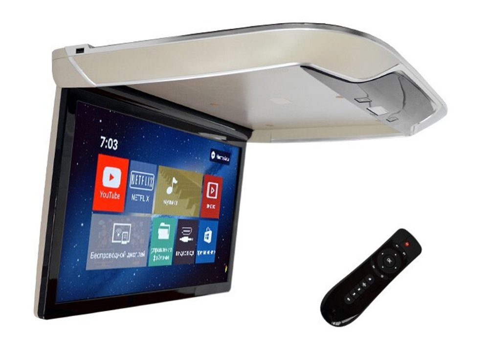 Монитор потолочный - ERGO ER22AND с экраном 22” (1920х1080 FullHD, Android,Смарт ТВ, 3+32Gb) беж