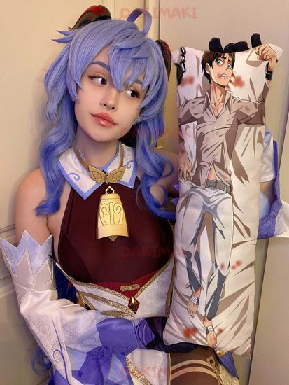 Мини дакимакура Эрен Йегер из Атака Титанов арт. M0337, 60х20 см