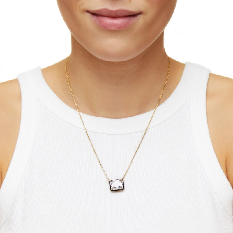 Колье Квадратный Макарон – Кристально-чёрное