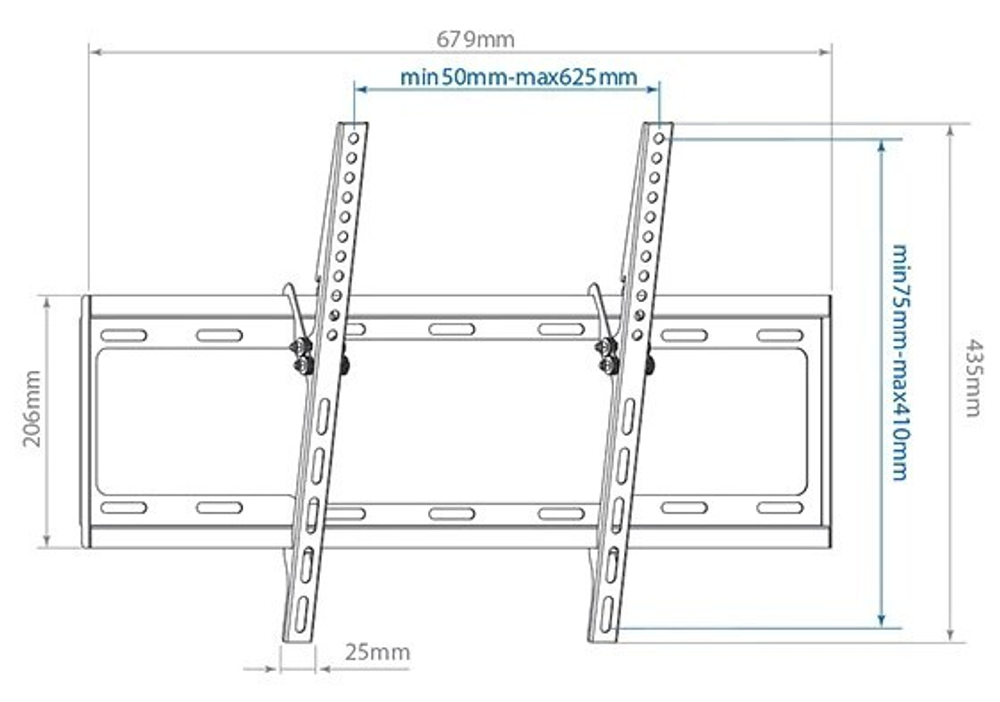 Кронштейн для телевизора Arm Media STEEL-2 new черный 32;-90; макс.40кг настенный наклон