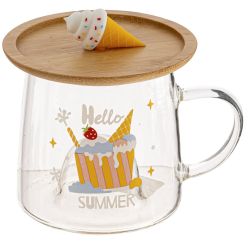 GAEM Кружка с крышкой 320 мл, L7 W7 H8 см, 4в.