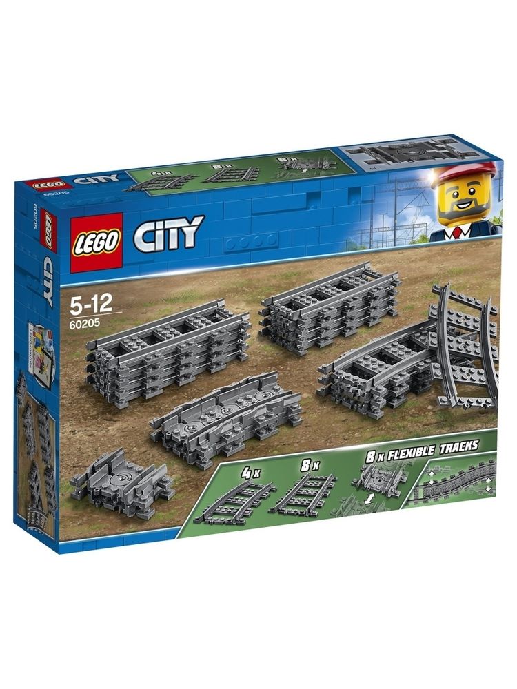 Дополнительные рельсы City LEGO 60205