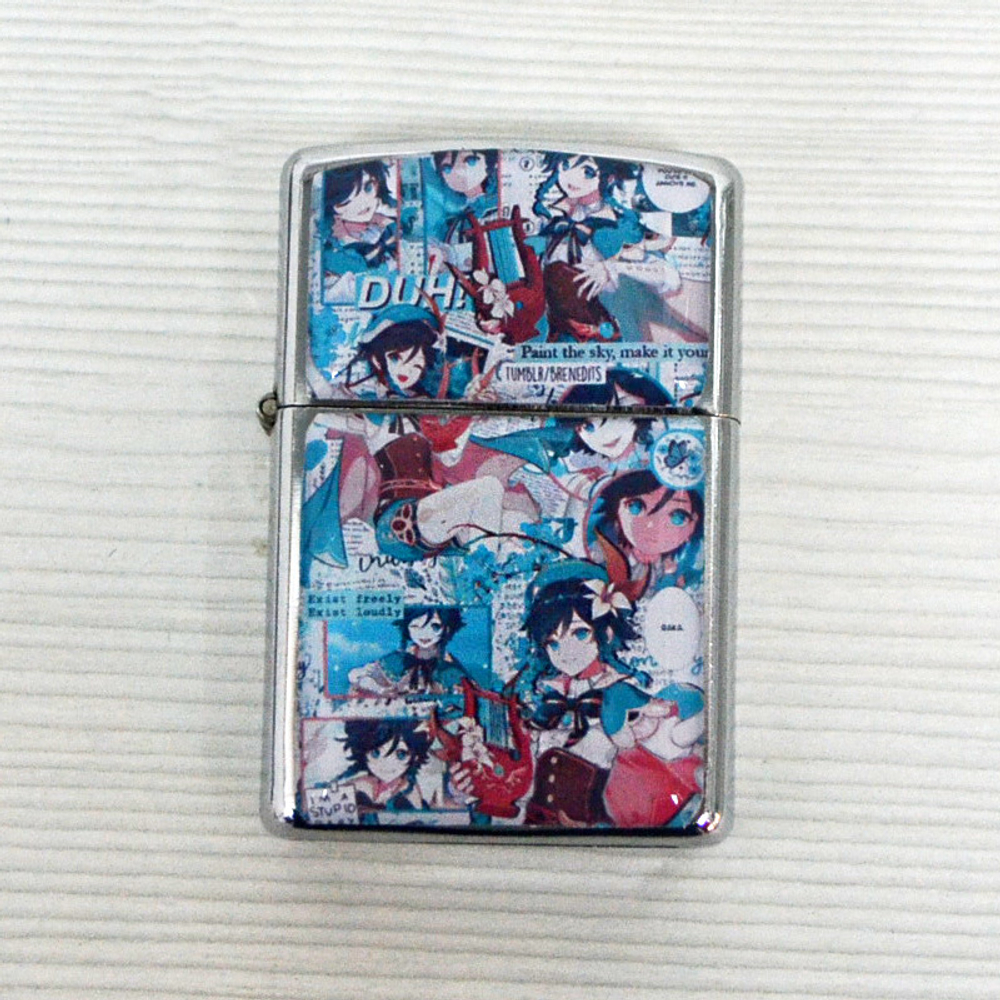 Зажигалка "Genshin Impact / Геншин - Венти коллаж"