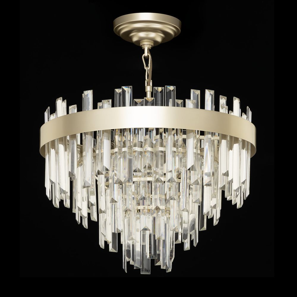 Citilux Лаура CL301262 Люстра хрустальная подвесная Шампань