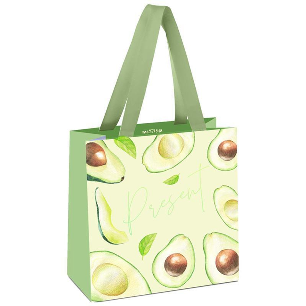 Пакет подарочный 20*20*10см, отд. фольгой, матовая ламинация "Avocado" (MESHU)