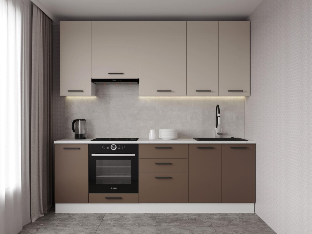 Кухонный гарнитур Латте 2400 (верх 950 мм) столешница 26 мм