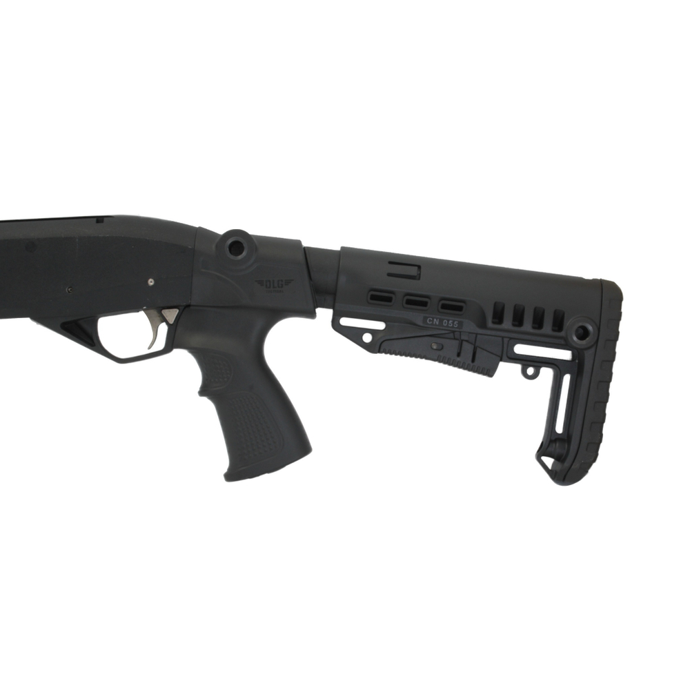 Телескопический приклад на МР-155, DLG Tactical. Черный
