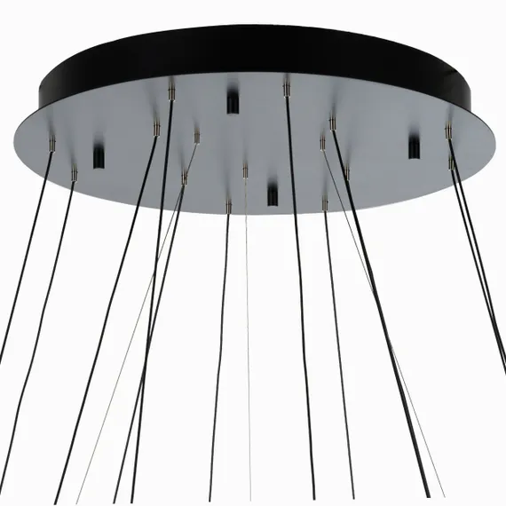 Подвесной светильник Rain Ø100 см, дымчатый, чёрный глянец
