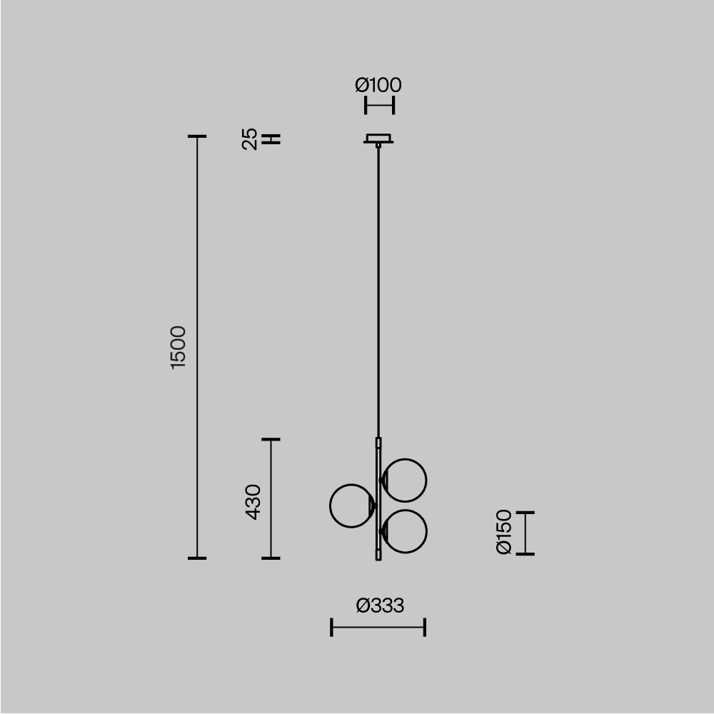 Подвесной светильник Maytoni MOD048PL-03G