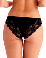 Трусики-бразилиана с кружевом Imogen (Размер: L) (Цвет: черный)
