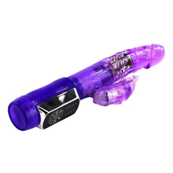 Фиолетовый вибратор-ротатор Passionate Baron - 22 см.