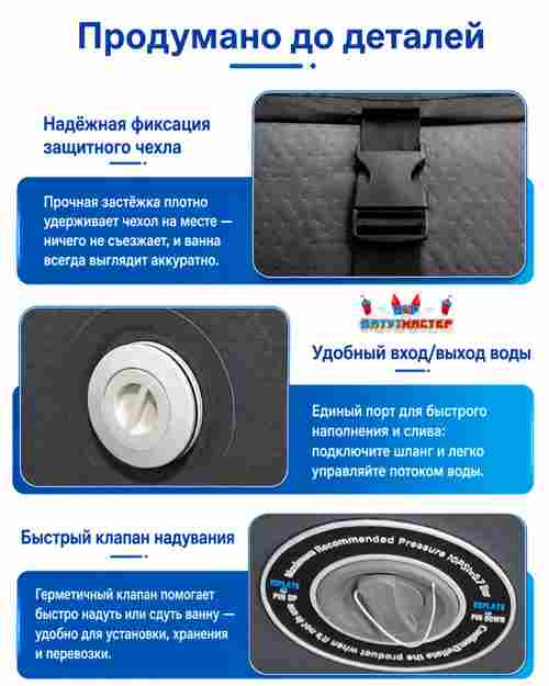 Бассейн drop stitch прямоугольный «Семейная дорожка», 4×2×1,2 м