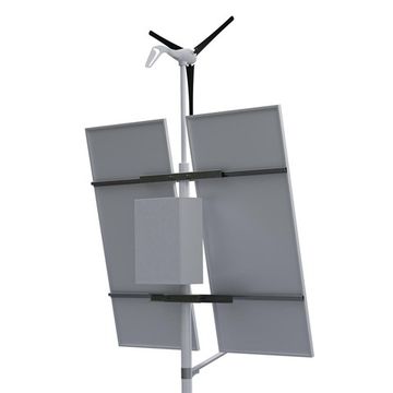 Автономная система освещения на опоре (2 солнечные панели 585 Вт + ветрогенератор 400 Вт), фото №975554696