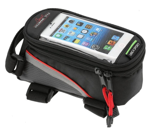 Велосумка под телефон ergonomic shape, чёрная.